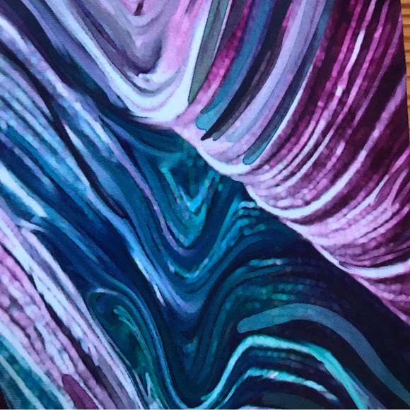 Gymshark Strada Earth Purple Teal Marbled 7/8 Leggings, NWT, L - Picture 5 of 15